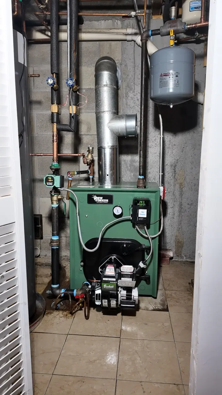 Residential boiler system installation in Massachusetts